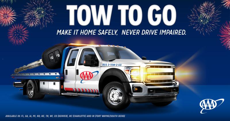 AAA's Tow To Go safety program, in effect through the 4th of July holiday weekend, is in its 26th year.