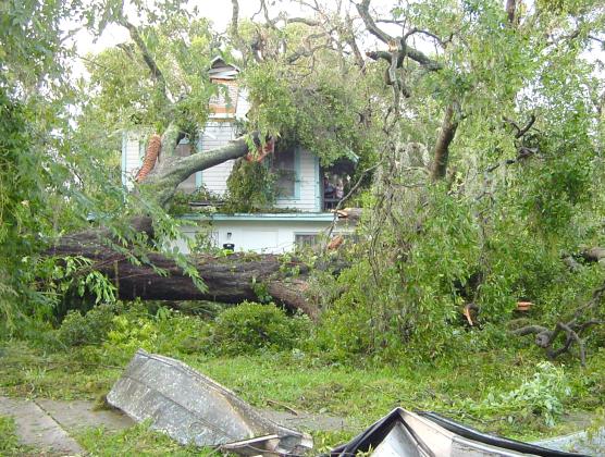 Trees down, wires down, roads blocked, buildings damaged — it was a familiar site around Kissimmee and Osceola County the morning of Aug. 14, 2004 after Charley left his mark. PHOTO/CITY OF KISSIMMEE