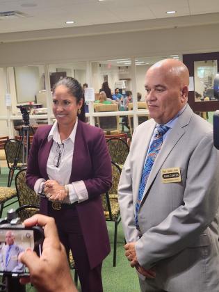 John Cortes (left) ended up six votes ahead of Olga Carino for second place in the mayor's race, and will take on Jackie Espinosa in the Nov. 5 general election. PHOTO/KEN JACKSON
