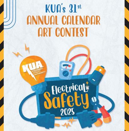 An annual Kissimmee tradition is looking forward to Kissimmee Utility Authority’s annual Calendar of Electrical Safety, now in its 31st year. GRAPHIC/KUA