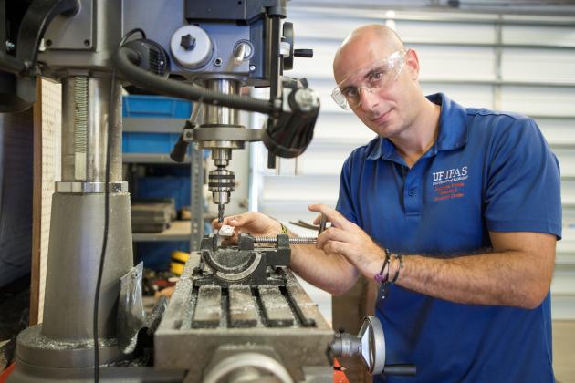 Yiannis Ampatzidis, a UF/ IFAS associate professor of agricultural and biological engineering, at his lab at the Southwest Florida Research and Education Center. PHOTOS/UF IFAS