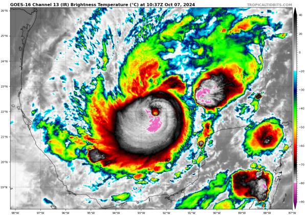 Hurricane Milton became a major Category 3 storm at 7 a.m. Monday.