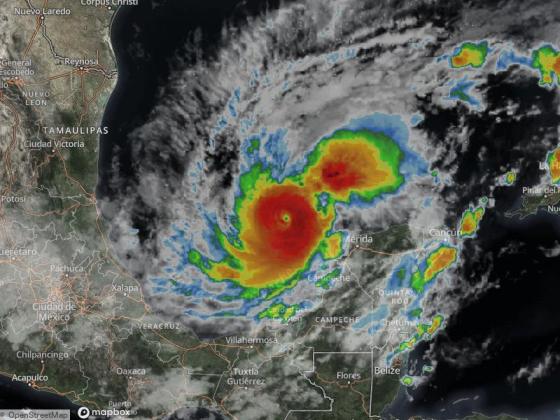 Hurricane Milton, now a Category 5 storm near the Yucatan Peninsula, is forecast to reach the west coast of Florida as a Category 3 storm, potentially bringing Osceola County Category 1-2 conditions. IMAGE/WEATHER UNDERGROUND