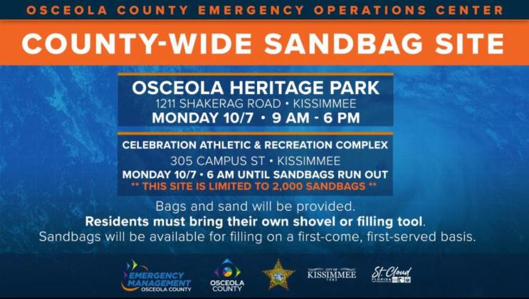 Osceola sandbag information.
