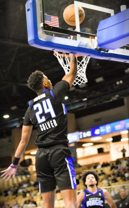 Jarrett Culver scored 13 points Friday, including the team's first points of the season, in his Osceola Magic debut, a 128-117 loss to the Austin Spurs. PHOTO/KATIE WILLIAMS