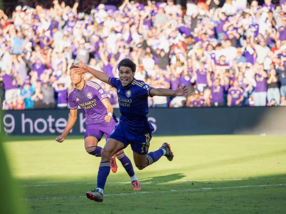 Ramiro Enrique celebrates his goal. PHOTO/MARIO CASAMALHUAPA