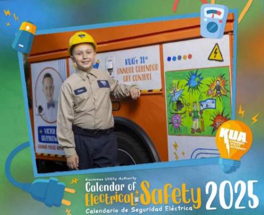Kissimmee Utility Authority has released its annual Electrical Safety Calendar and announced its 12 elementary school winners. PHOTO/KUA