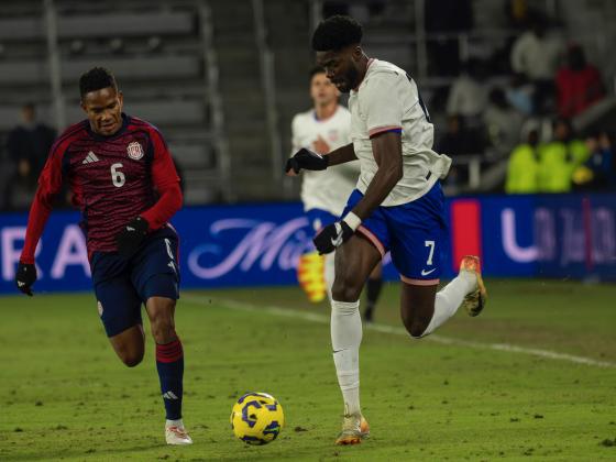 Patrick Agyemang, a Charlotte FC forward, scored in late stoppage time against Costa Rica. PHOTO/MARIO CASAMALHUAPA