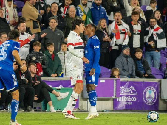 Though the game between rivals was a friendly, it was competitive and intense. PHOTO/MARIO CASAMALHUAPA