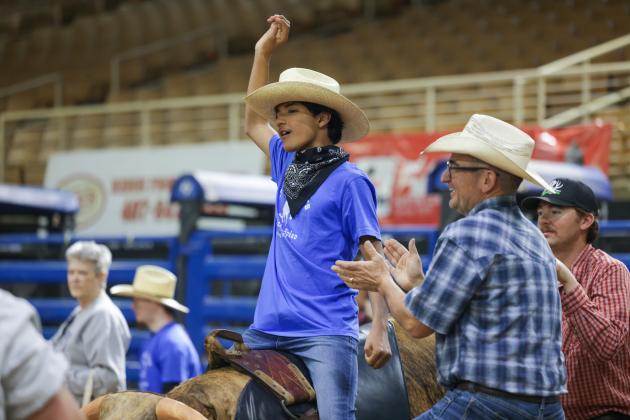 Sunday morning at the Spurs' gives way to the Special Needs Rodeo, where contestants, rodeo queens and other members take time to bring those with challenges into the rodeo ring. PHOTO/SILVER SPURS RIDING CLUB
