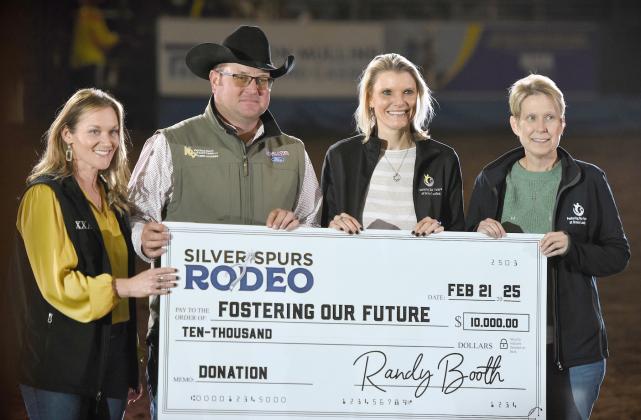 The Silver Spurs Riding Club made four $10,000 charitable donations during the 154th Silver Spurs Rodeo. PHOTO/KATIE WILLIAMS