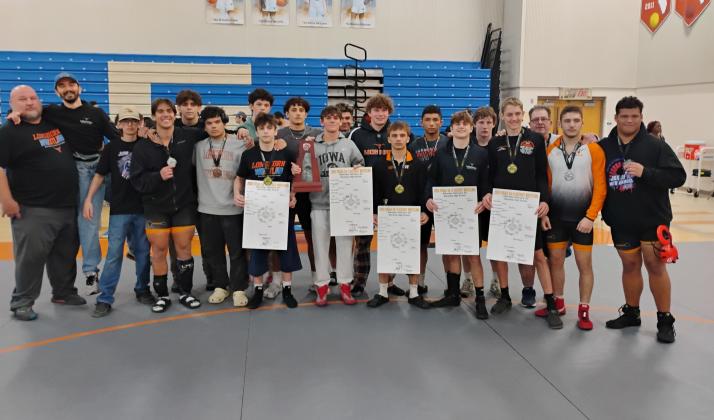 Like it did at the state duals districts and OBC championships, Osceola edged out Harmony (pictured) for the team district title Saturday. PHOTO/J. DANIEL PEARSON