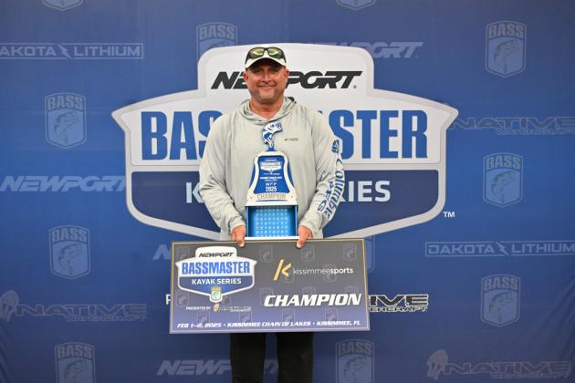 Florida's Sherman Bishop has won the Newport Bassmaster Kayak Series at Kissimmee Chain presented by Native Watercraft. PHOTO/BASSMASTER
