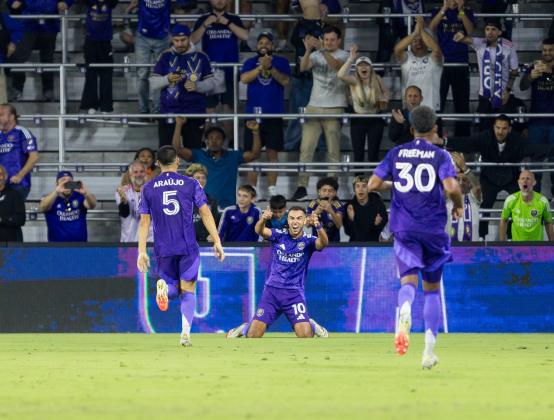 Martin Ojeda celebrates his goal in the 63th minute of the game. PHOTO/TAYLOR MCFEE