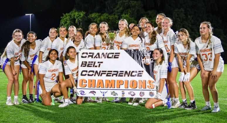 After another score, it was time for the Harmony Longhorns to celebrate Thursday after winning another OBC flag football title. PHOTO/TAYLOR MCFEE