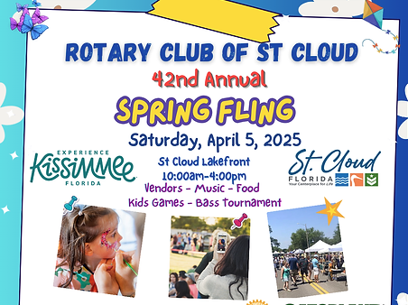 The 42nd annual St. Cloud Spring Fling features vendors, music, food, kid’s games and a Bass Tournament.