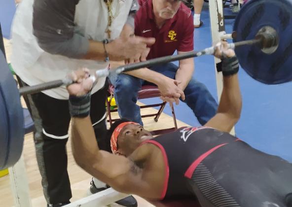 Gateway’s Julian Guzman won both the Traditional and Olympic disciplines in the 219-pound weight class. He accounted for two of Gateway’s four gold medals. PHOTO/J. DANIEL PEARSON