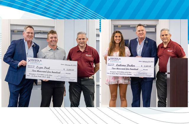 St. Cloud golfer Espn Pool and cross country runner Lailana Decker were the voting winners of $2,500 scholarships through Arrington’s Athlete of the Week.  PHOTOS/TAYLOR MCFEE