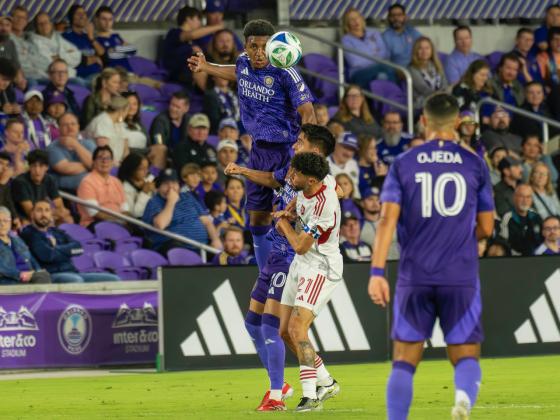 Alex Freeman jumps over his teammate and the captain of Toronto FC Jonathan Osorio. Alex was man of the match  and started his first game and scored. PHOTO/MARIO CASAMALHUAPA