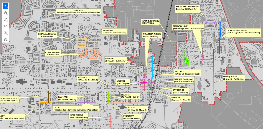 The city has a web page showing the streets to be milled, paved and improved over the coming weeks. MAP/CITY OF KISSIMMEE