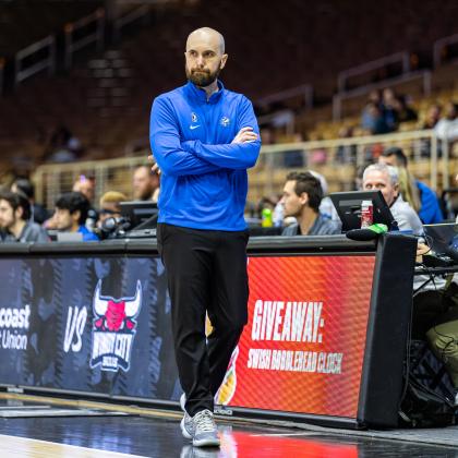 Under Coach Dylan Murphy, the Osceola Magic went from 6th to 1st place in the NBA G Leagues' Eastern Conference in March. PHOTO/TAYLOR MCFEE