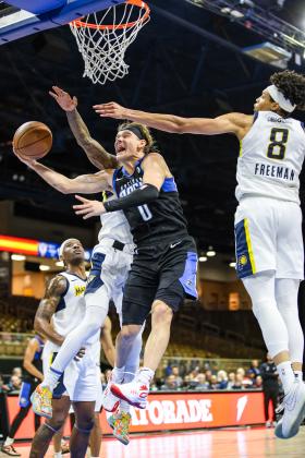 Mac McClung scored an Osceola Magic playoff franchise-high 39 points in Thursday's win. PHOTO/TAYOR MCFEE