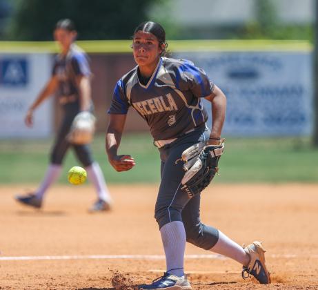Osceola pitcher Milanys Lopez allowed just one run and struck out eight in the OBC title game. PHOTO/TAYLOR MCFEE