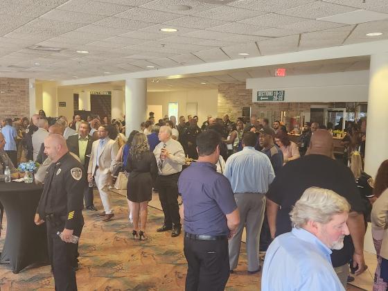 A reception for Chief Broadway's swearing-in was attended by hundreds of law enforcement cohorts and community members. PHOTO/KEN JACKSON