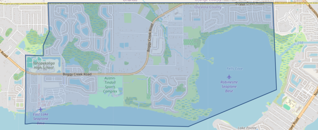 A boil water notice is in effect for areas along Boggy Creek Road. MAP/TOHO WATER