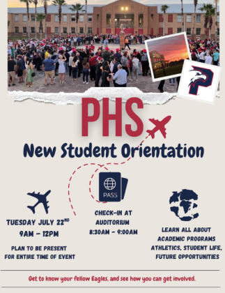 Poinciana High School will host New Student Orientation on Tuesday, July 22 from 9 a.m. to 12 noon in the school’s auditorium.