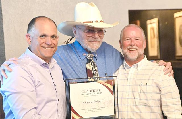 Orlando Health St. Cloud Hospital CEO Brian Wetzel (right) was named the St. Cloud Main Street Board Member of the Year at the Aug. 18 annual Awards Dinner. (Photo/St. Cloud Main Street)