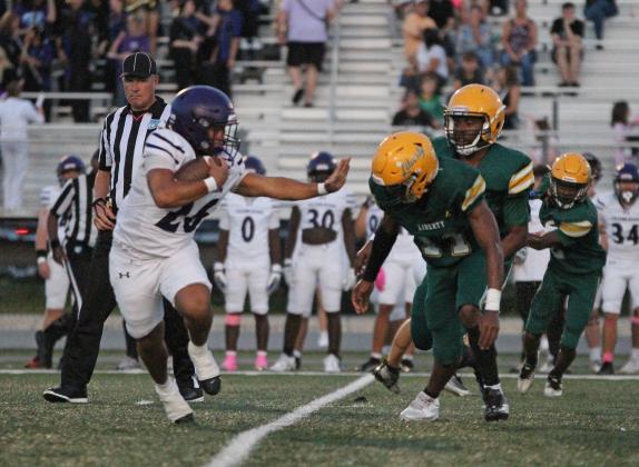 Celebration's Jayden Rodriguez ran for a pair of touchdowns in the Storm's 24-6 win over Liberty Friday. (Photo/Michelle Kostuch)