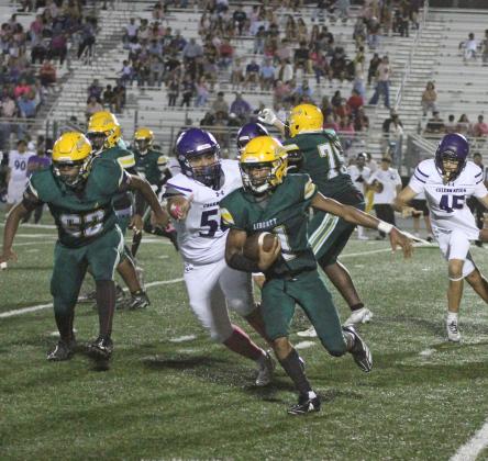 Yael Estevez provided Liberty's offense Friday, scoring a fourth-quarter touchdown. (Photo/Michelle Kostuch)