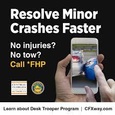Instead of waiting, now drivers involved in minor crashes can get back on the road in minutes with the Desk Trooper Program—a partnership between the Central Florida Expressway Authority and Florida Highway Patrol.