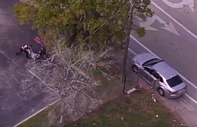 Body camera and helicopter surveillance showed how Osceola County Sheriff’s deputies detained a pair of suspects Tuesday they say carjacked a man at gunpoint earlier in the day. (Photos/Osceola County Sheriff’s Office) 