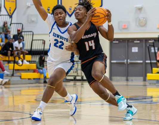 Osceola and Harmony reprise their season-opening game from Nov. 18 Wednesday, with the Kowboys winning 60-53 to go back to the championship game of the Orange Belt Conference boys basketball tournament. (Photo/Taylor McFee)