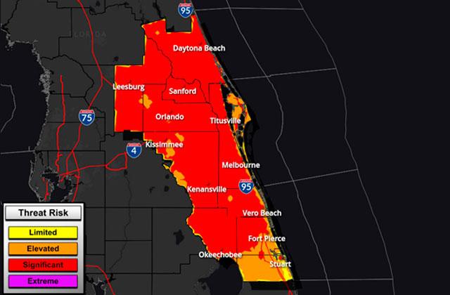 The National Weather Service in Melbourne has already issue a Significant Excessive Cold Risk for Friday morning, noting "Frostbite and hypothermia possible with prolonged exposure." (Graphic/NWS