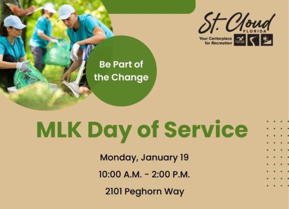 Those looking for a service opportunity are invited to join the City of St. Cloud for an MLK Day of Service at Peghorn Park from 10 a.m. to 2 p.m. Monday.