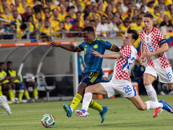 Jhon Arias scores in the 2nd minute. Colombia could not score again and that goal did not hold for a victory. (Photo/Mario Casamalhuapa)