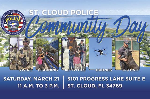 Check out St. Cloud Police Department presents Community Day on Saturday from 11 a.m. to 3 p.m. at 3101 Progress Lane.