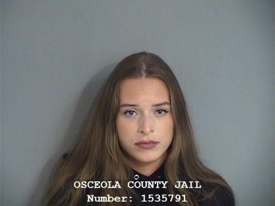 Violet Lentz turned herself in to the Osceola County Jail on Sunday for her active warrant for battery. She was released on a $1,000 bond early Monday morning.