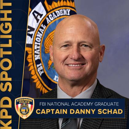 The Kissimmee Police Department Monday announced Capt. Danny Schad had also joined the elite company of FBI Academy graduates. (Photo/Kissimmee Police Dept.)