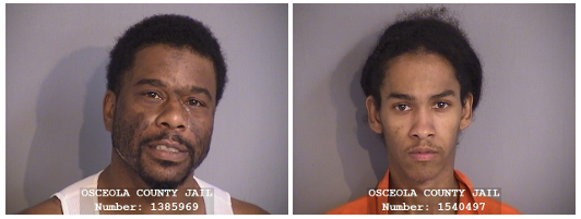 Theodis James (left), 41, and Angel Coscia, 20, were arrested in the March 6 operation at the Ambassador Inn. (Photo/Kissimmee Police Department)