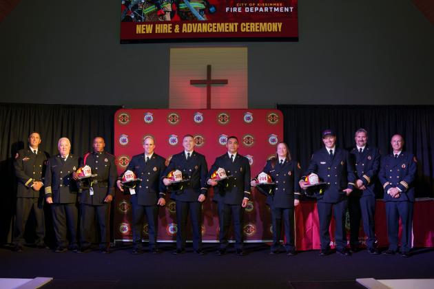 Nine Kissimmee Fire Department lieutenants were sworn in Thursday. (Photo/City of Kissimmee)