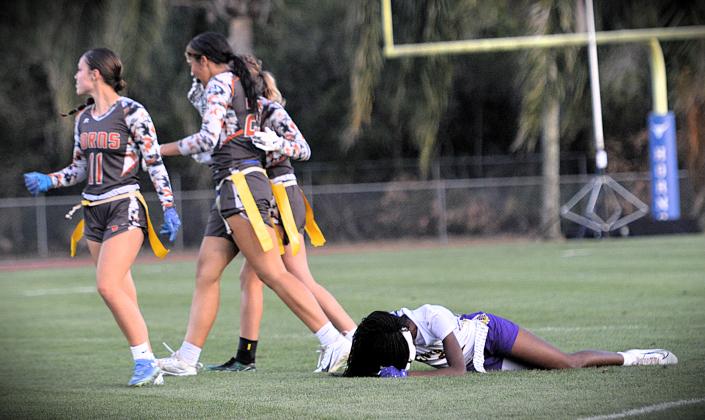 The story of Thursday's game: Harmony's defense stiffened, leaving Fort Pierce's prolific offense stifled. (Photo/Katie Williams)