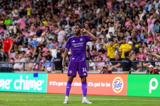 Tyrese Spicer celebrates his game winning goal. (Photo/Mark Thor, OCSC)