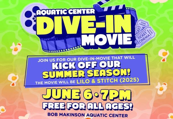 Enjoy a summer night at the pool during the annual Dive-In Movie at Kissimmee's Bob Makinson Aquatic Center.