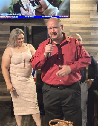 Anthony Nieves offers his thanks to his supporters after winning the District 47 State House universal runoff. (Photo/Ken Jackson)