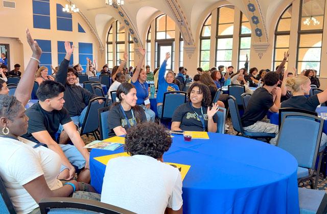 Approximately 100 students from Osceola High School made a Sept. 29 Rollins College visit for College Readiness Day, gaining firsthand insight into higher education through an immersive campus experience. (Submitted photo)