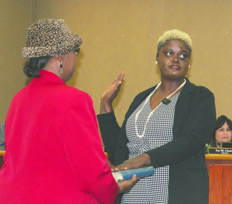 Jennifer Paul, the first African-American to take a seat on the St. Cloud City Council, was sworn in Thursday. PHOTO/KEN JACKSON